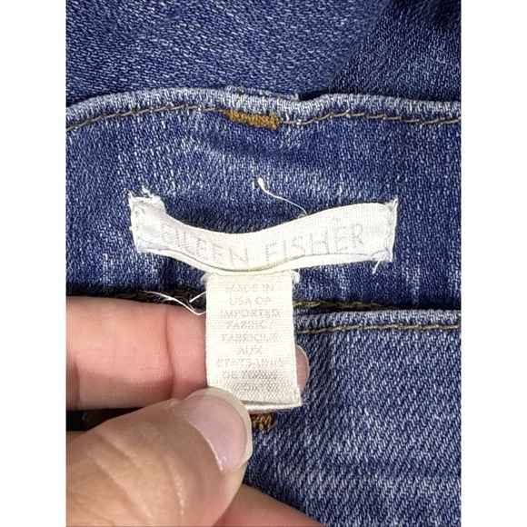 Eileen Fisher Jeans Womens Size 34x27 Light Wash Destroyed Organic Cotton Stretc - Picture 9 of 13